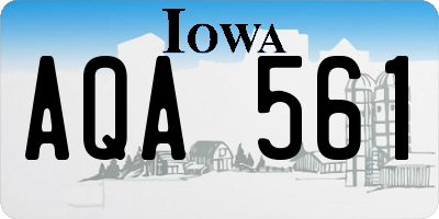 IA license plate AQA561