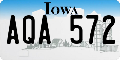 IA license plate AQA572