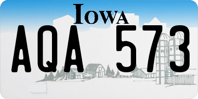 IA license plate AQA573