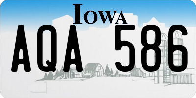 IA license plate AQA586