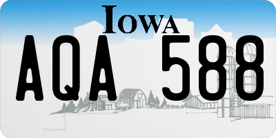 IA license plate AQA588