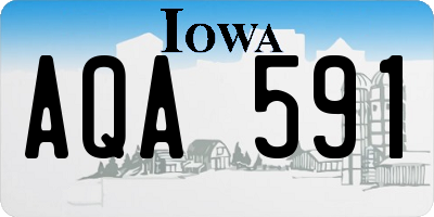 IA license plate AQA591