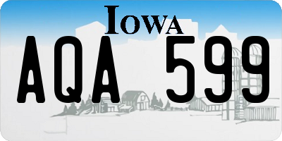 IA license plate AQA599
