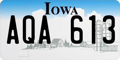 IA license plate AQA613