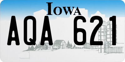 IA license plate AQA621