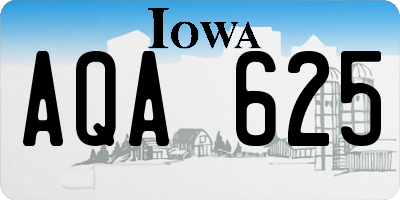 IA license plate AQA625