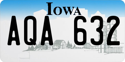IA license plate AQA632
