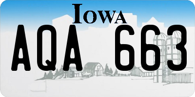 IA license plate AQA663