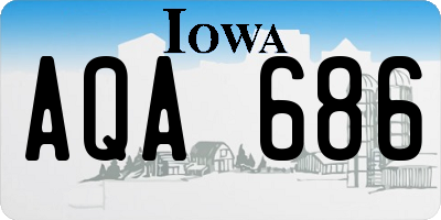IA license plate AQA686