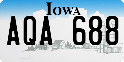 IA license plate AQA688