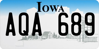 IA license plate AQA689