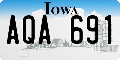 IA license plate AQA691