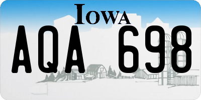 IA license plate AQA698