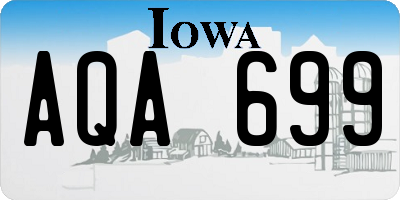 IA license plate AQA699
