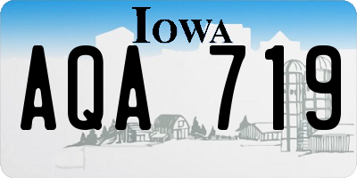 IA license plate AQA719