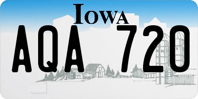 IA license plate AQA720