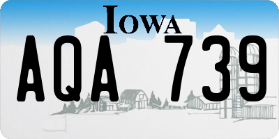 IA license plate AQA739