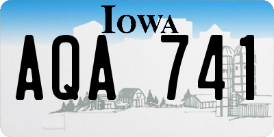IA license plate AQA741