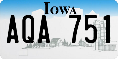IA license plate AQA751