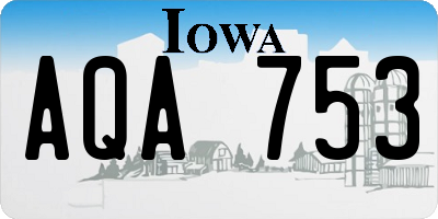 IA license plate AQA753