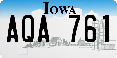 IA license plate AQA761