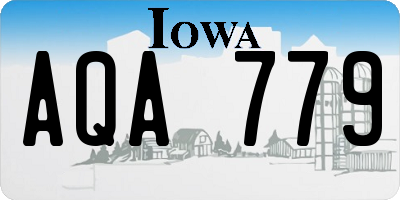 IA license plate AQA779