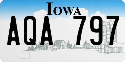 IA license plate AQA797