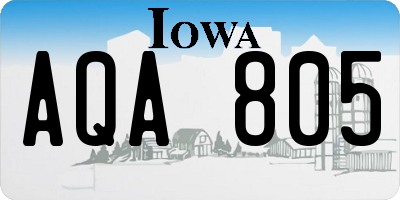 IA license plate AQA805