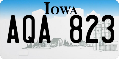 IA license plate AQA823