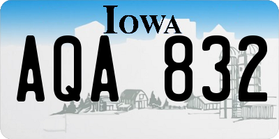 IA license plate AQA832