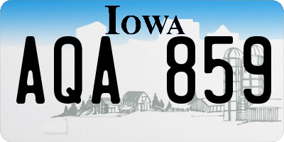 IA license plate AQA859