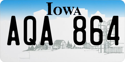 IA license plate AQA864