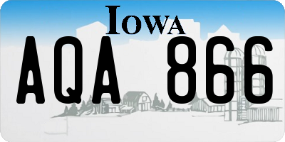 IA license plate AQA866
