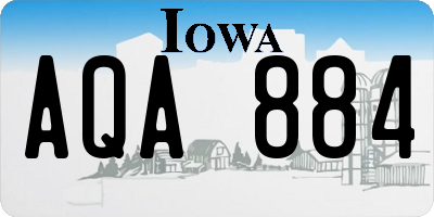 IA license plate AQA884