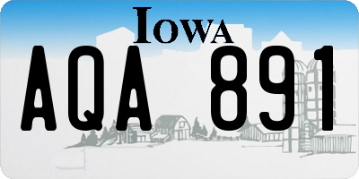 IA license plate AQA891