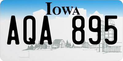 IA license plate AQA895
