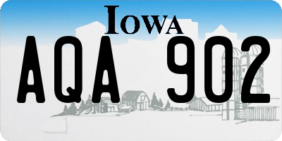 IA license plate AQA902