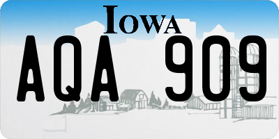 IA license plate AQA909