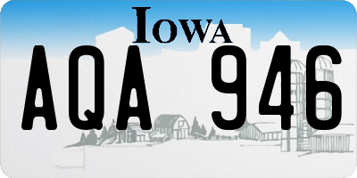 IA license plate AQA946