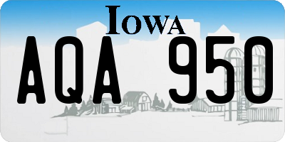 IA license plate AQA950