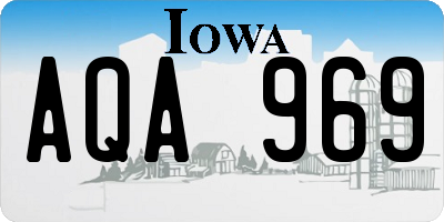 IA license plate AQA969