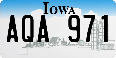 IA license plate AQA971