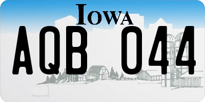 IA license plate AQB044
