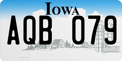 IA license plate AQB079