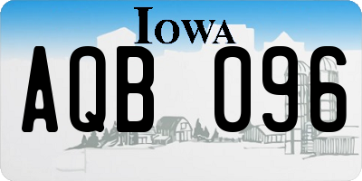 IA license plate AQB096