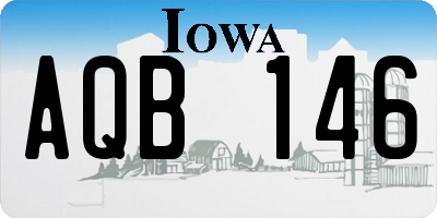 IA license plate AQB146