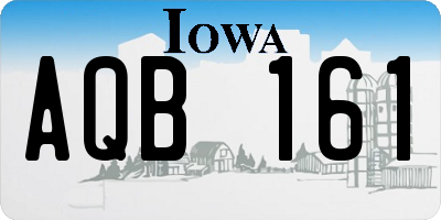 IA license plate AQB161