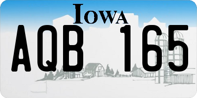 IA license plate AQB165