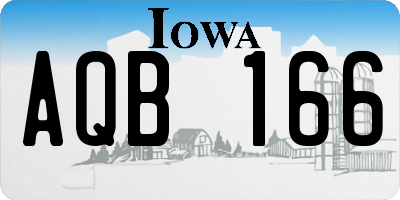 IA license plate AQB166