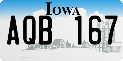 IA license plate AQB167